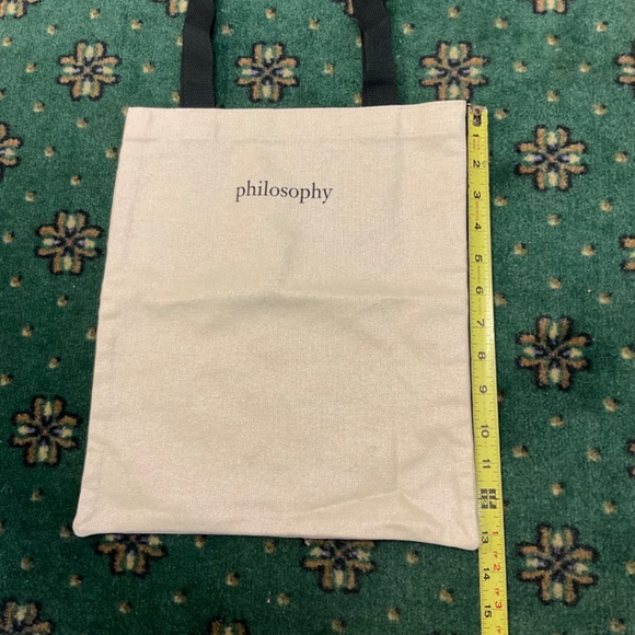 Philosophy Glitter Tote Bag 13 x 11 Iridescent Cloth - Picture 6 of 8